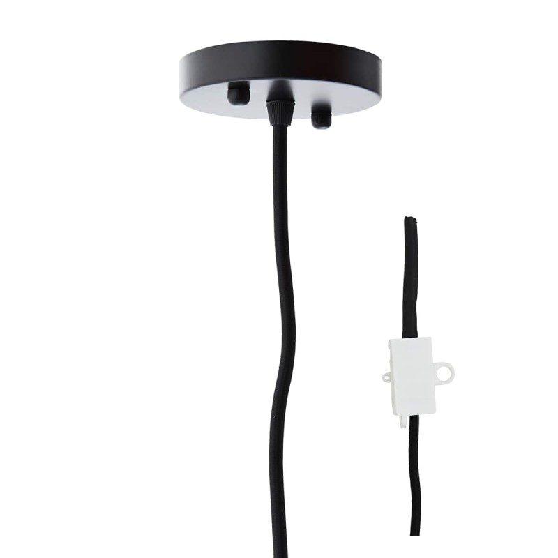 Suspension fleur rotin bambou