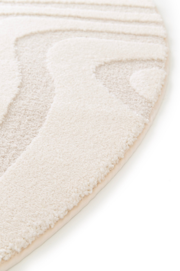Tapis rond design avec effet relief NAYA