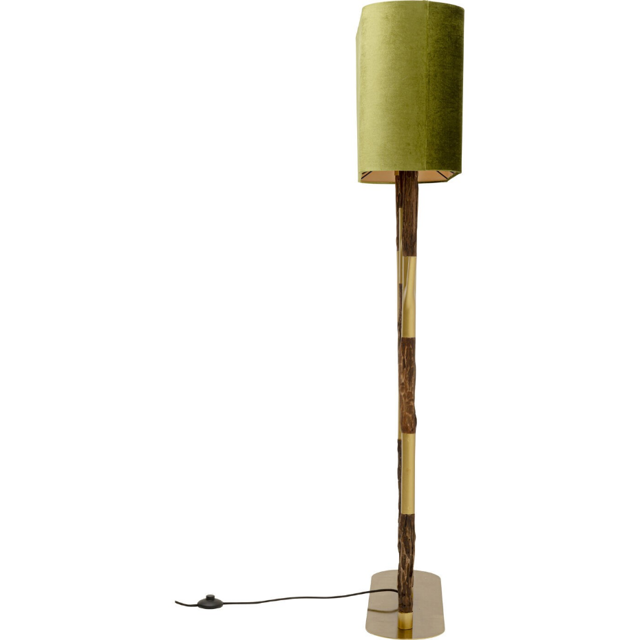 Lampadaire en bois flotté et coton, TWIG