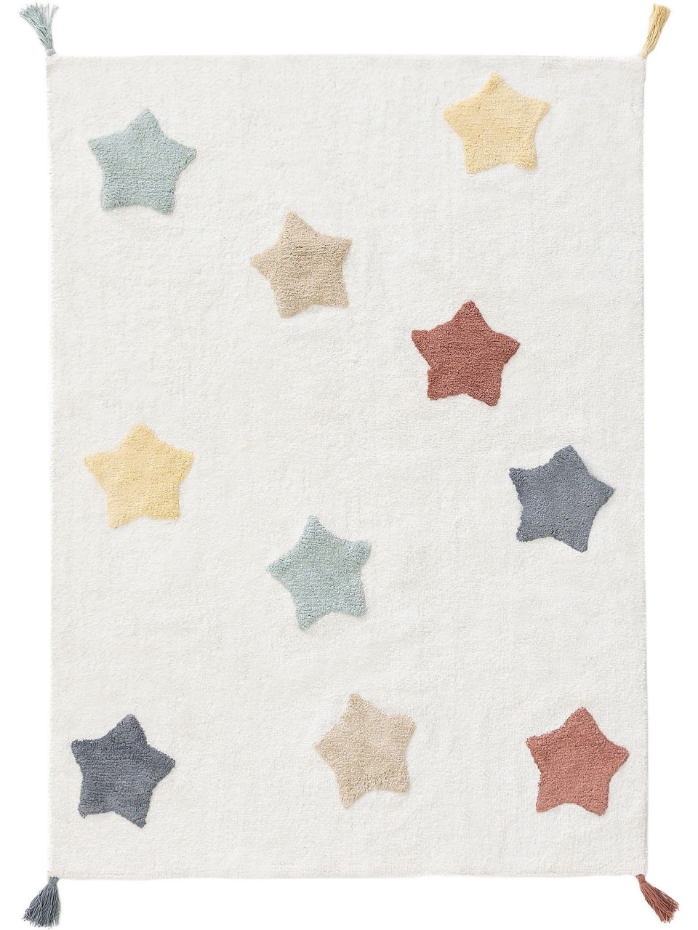 Tapis lavables pour enfants tufté main STARS