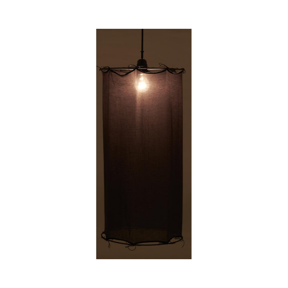 Abat-jour pour suspension en coton Riad Petit Charbon