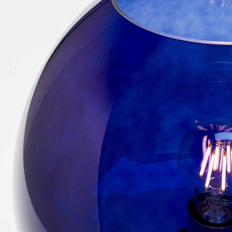 Lampe en verre et acier, SPHERE