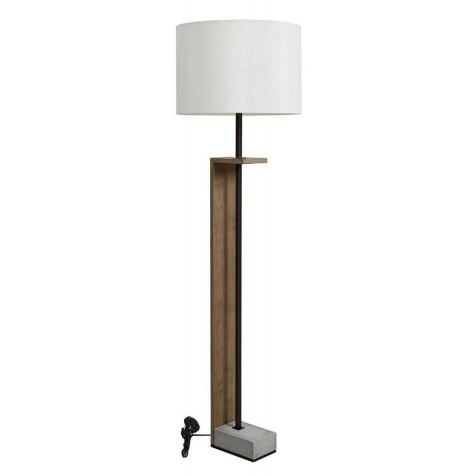 Lampadaire bois et béton - CHIC