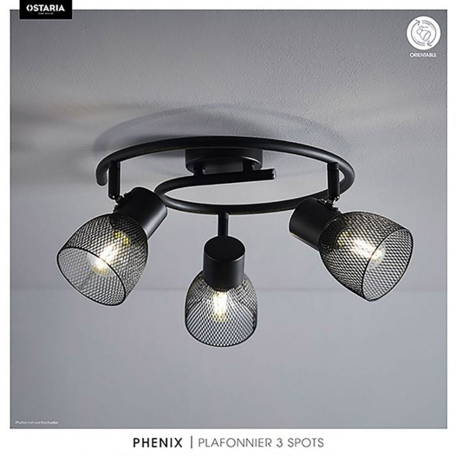 Plafonnier 3 spots Phenix