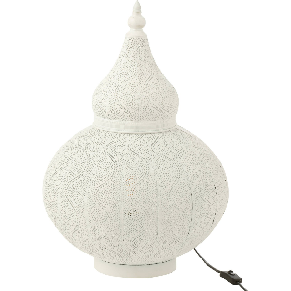 Lampe orientale en métal ajouré forme organique