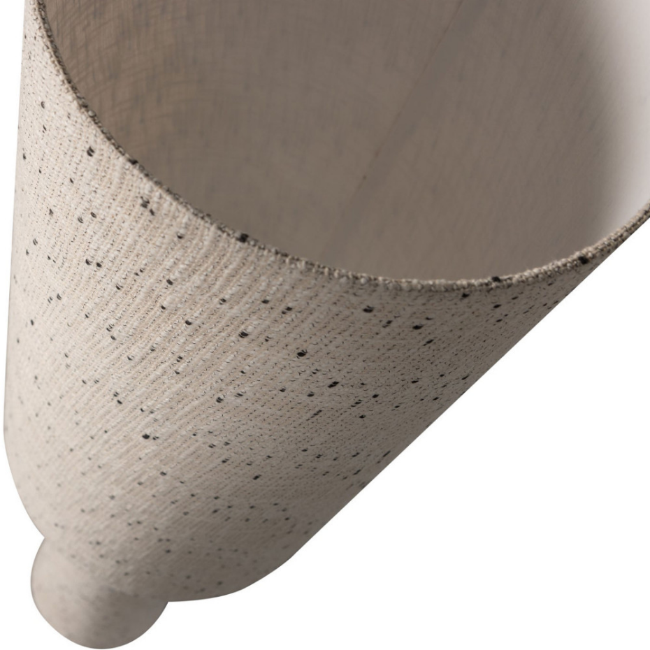 Lampadaire à pois en métal et tissu bouclette H130cm- LOFT