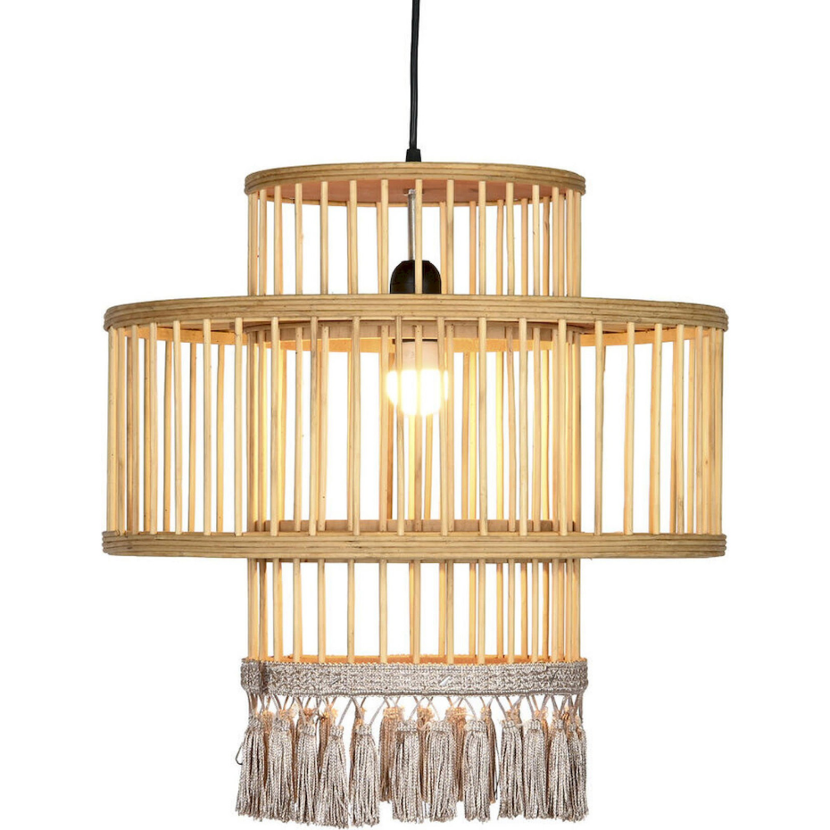 Suspension en rotin et polyester rond Urban