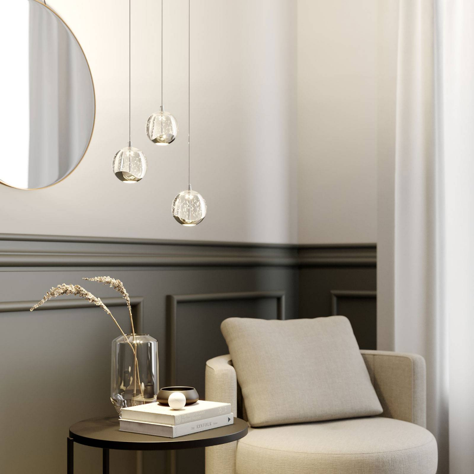 Suspension en verre moderneLED, Hayley
