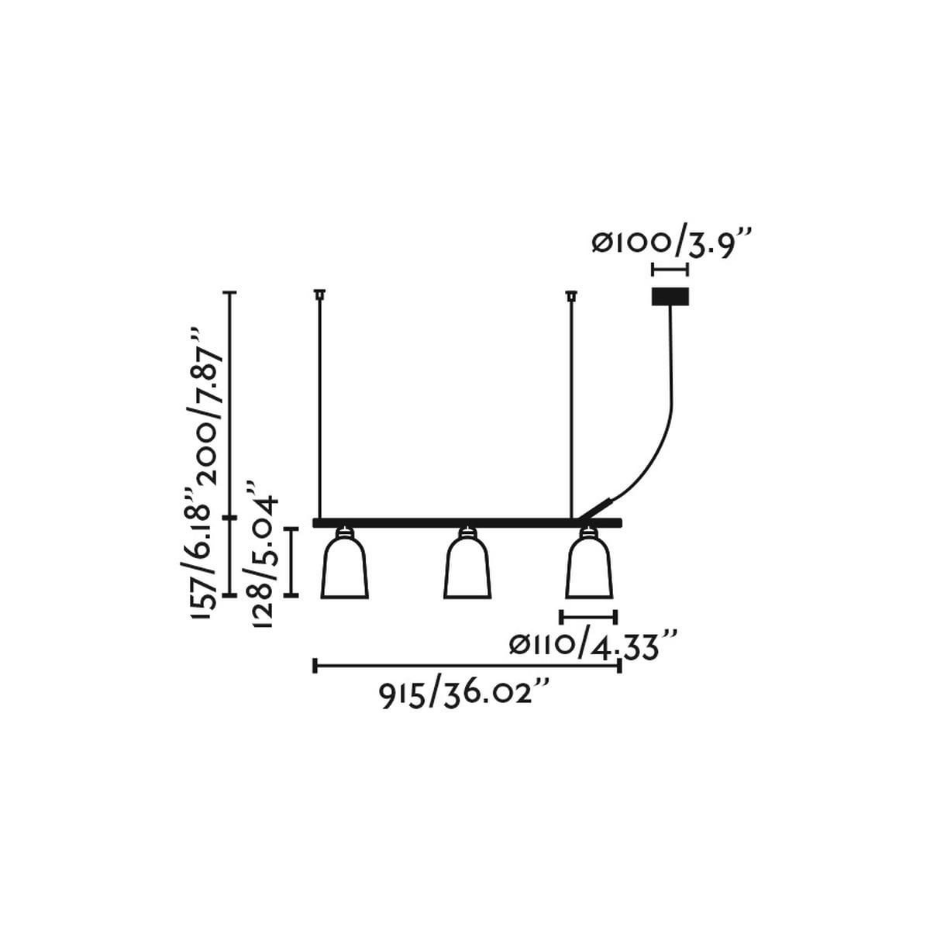 Suspension    STUDIO 3 Lampes