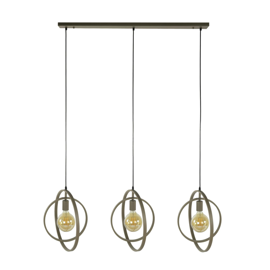Suspension 3 lampes anneaux croisés TRIBECA