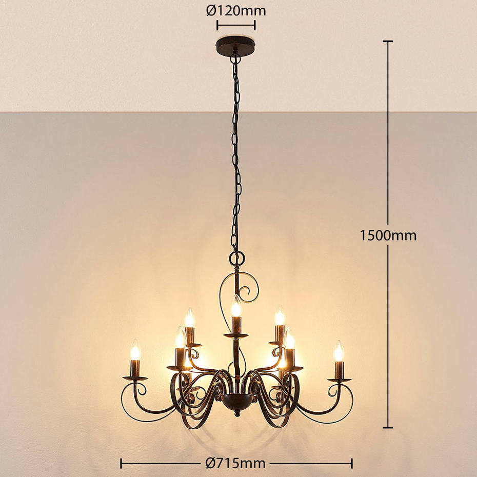 Lustre en métal traditionnel, Caleb