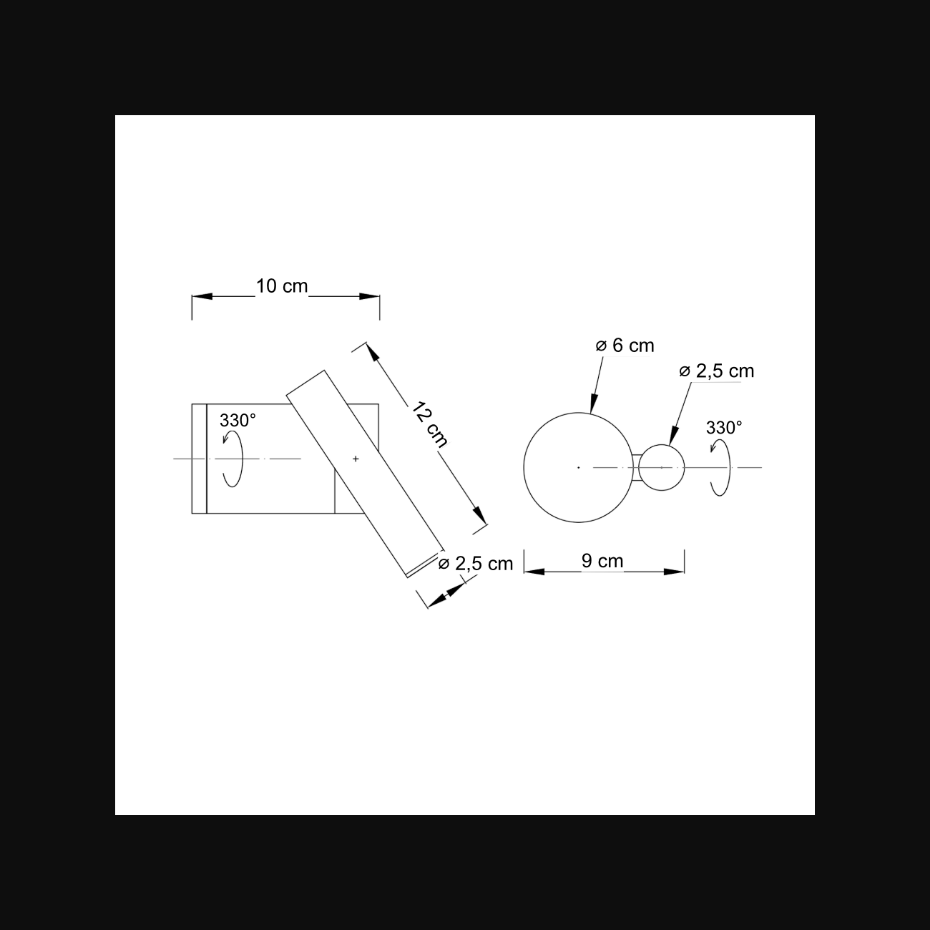 Applique liseuse chromée dimmable LED - ISÉVIA