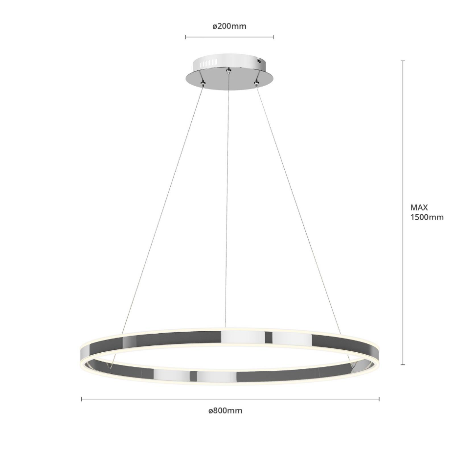 Suspension en métal moderneLED, Lyani