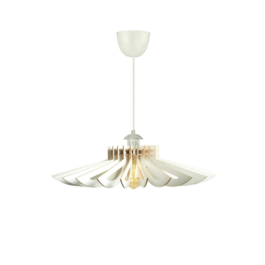 Suspension blanche moderne - forme florale BIEL