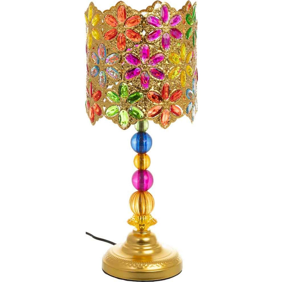 Lampe de table en métal style verrerie artisanale format organique