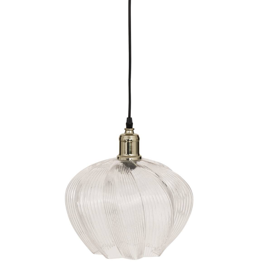 Suspension en verre design floral PHYLAS