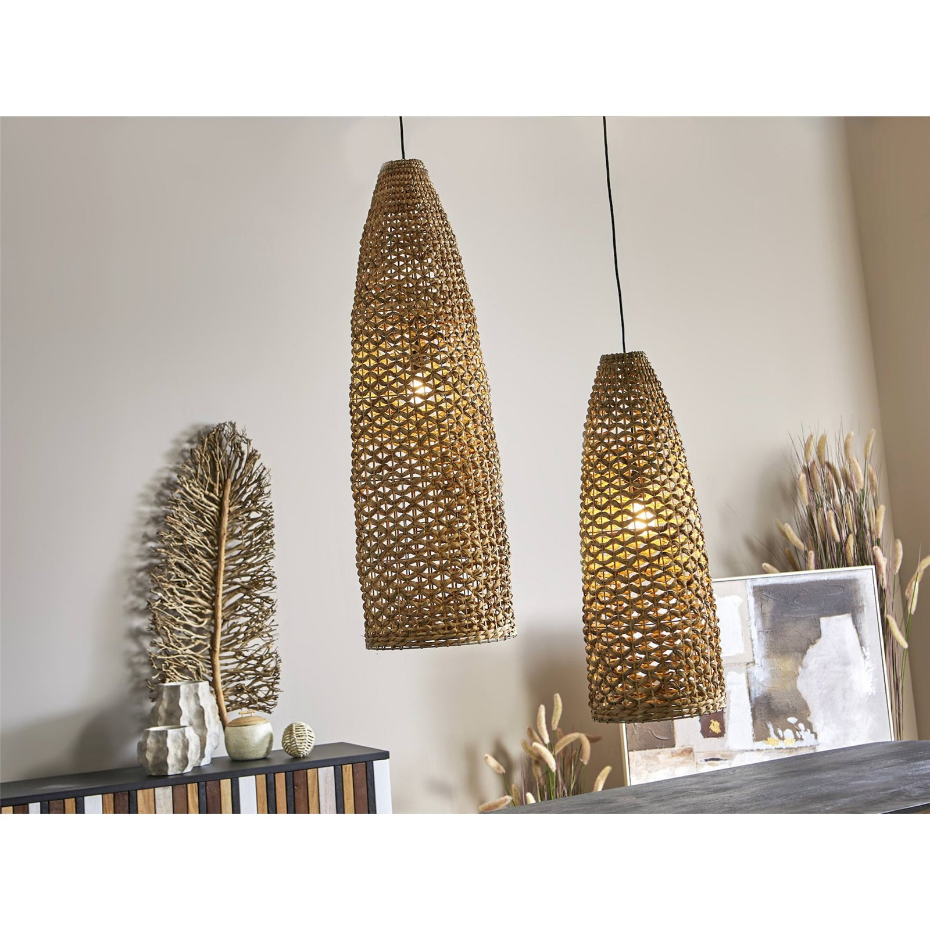 Suspension en fibre naturelle forme organique