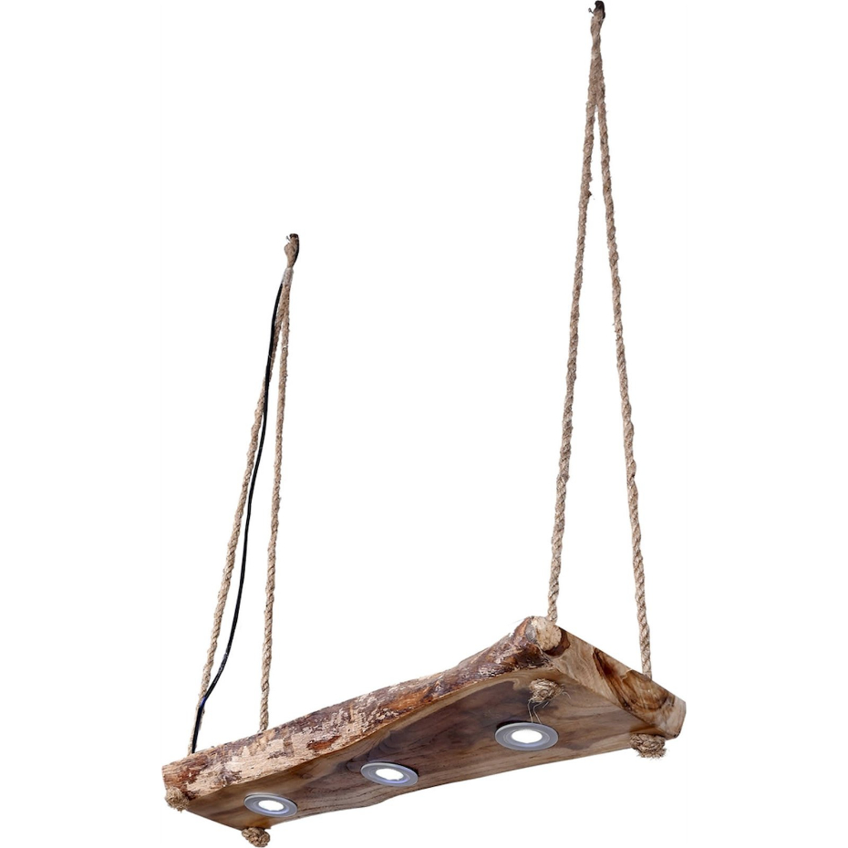 Suspension en bois rectangulaire pour salon