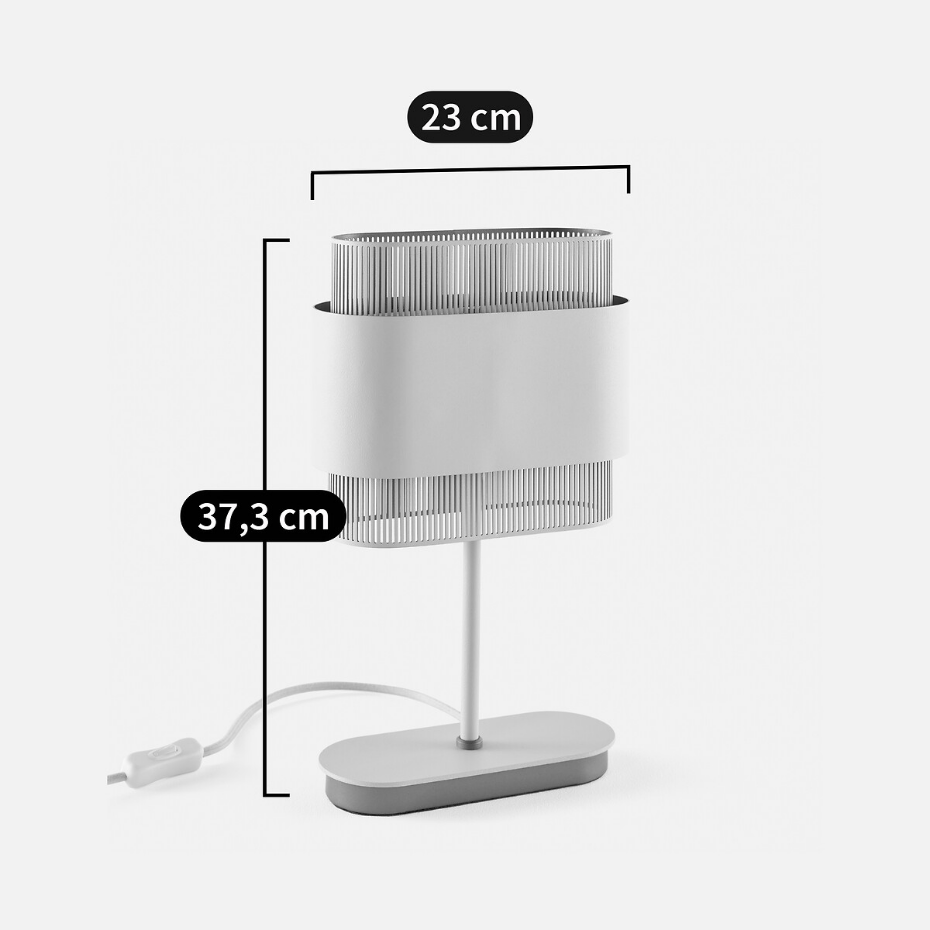 Lampe à poser double en métal fer, Leila