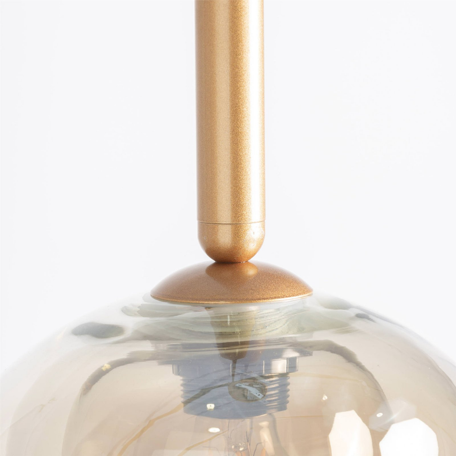 Lustre art déco en cristal fumé pour salon