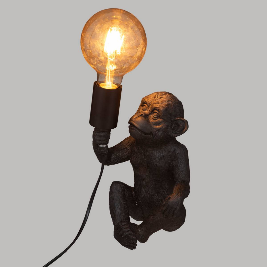 Lampe à poser singe résine