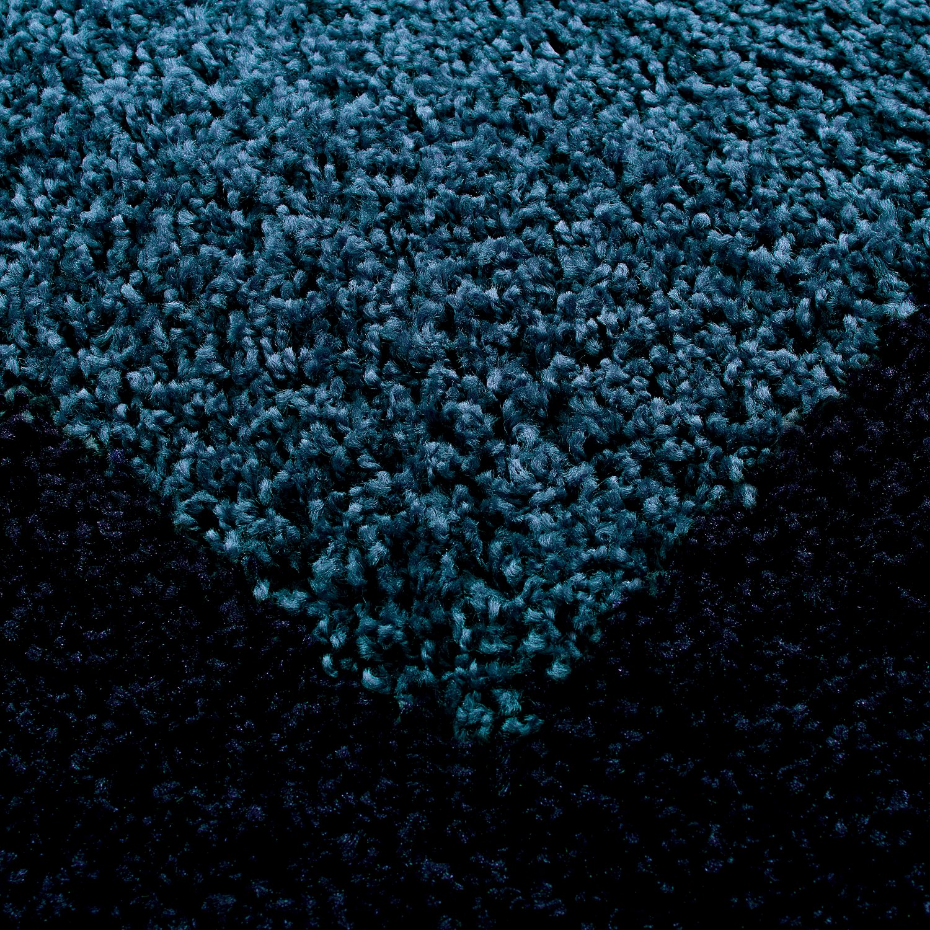 Tapis de salon shaggy rond bicolore OTTA