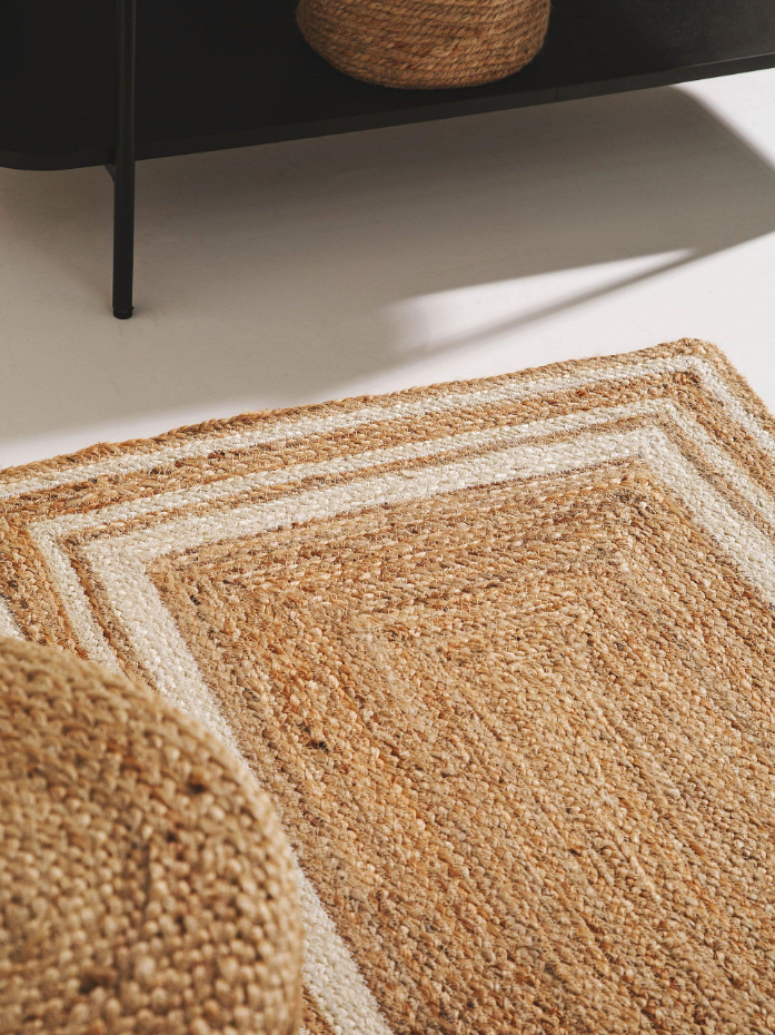 Tapis de jute tissé main JUTTA