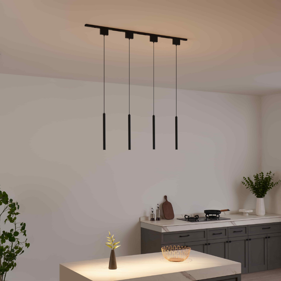 Kit rail 4 tubes LED suspendus - LYNE
