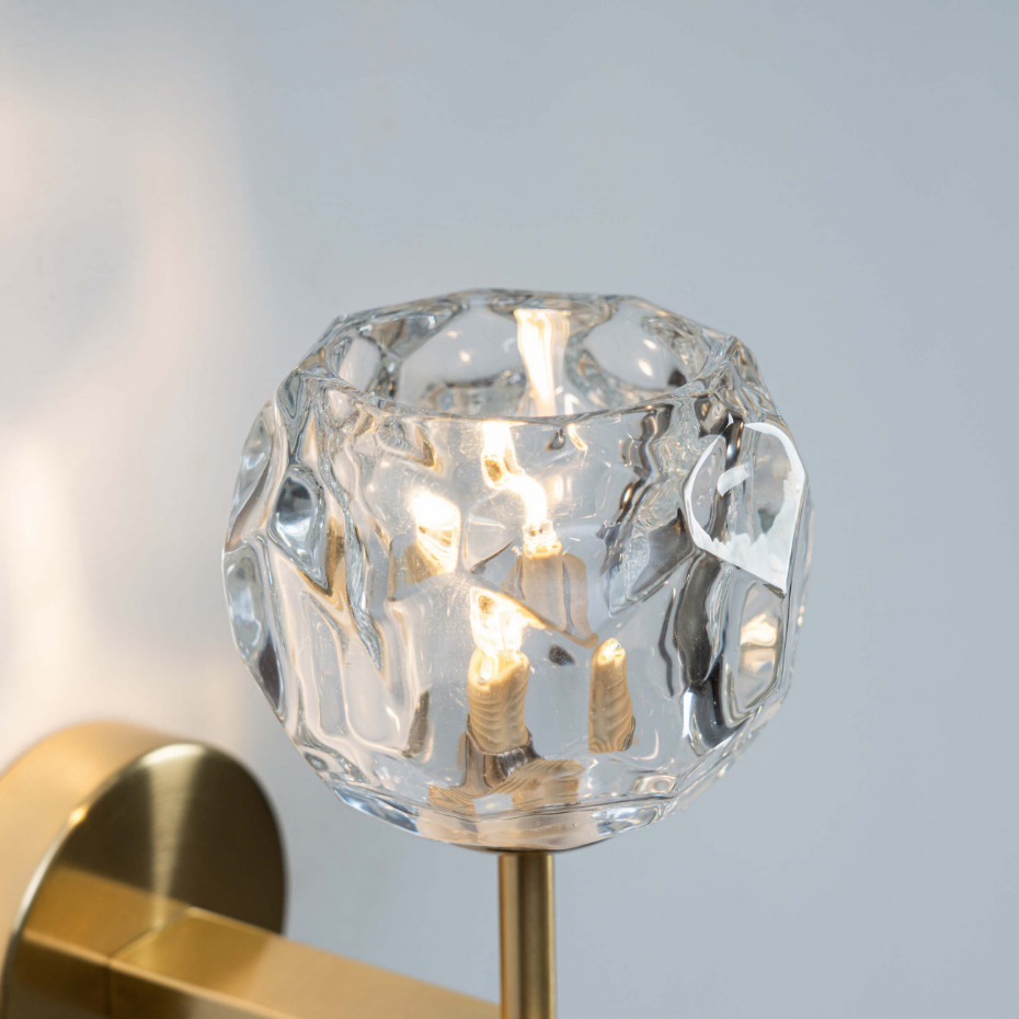 Applique dorée avec verre décoratif - VILAMO