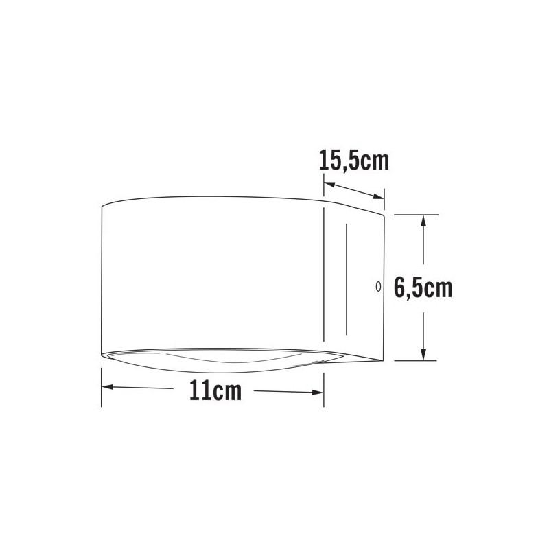 Applique Murale Led Ronda Anthracite Extérieure