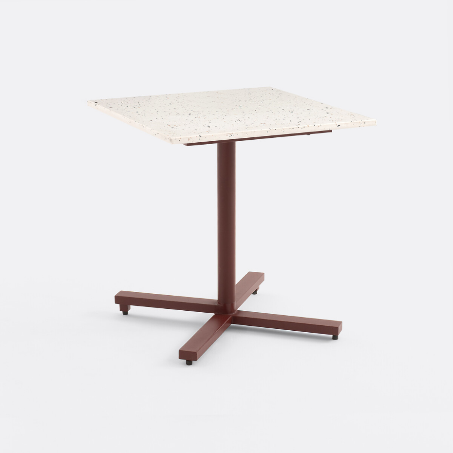 Table de jardin, plateau rabattable en terrazzo, OPALA
