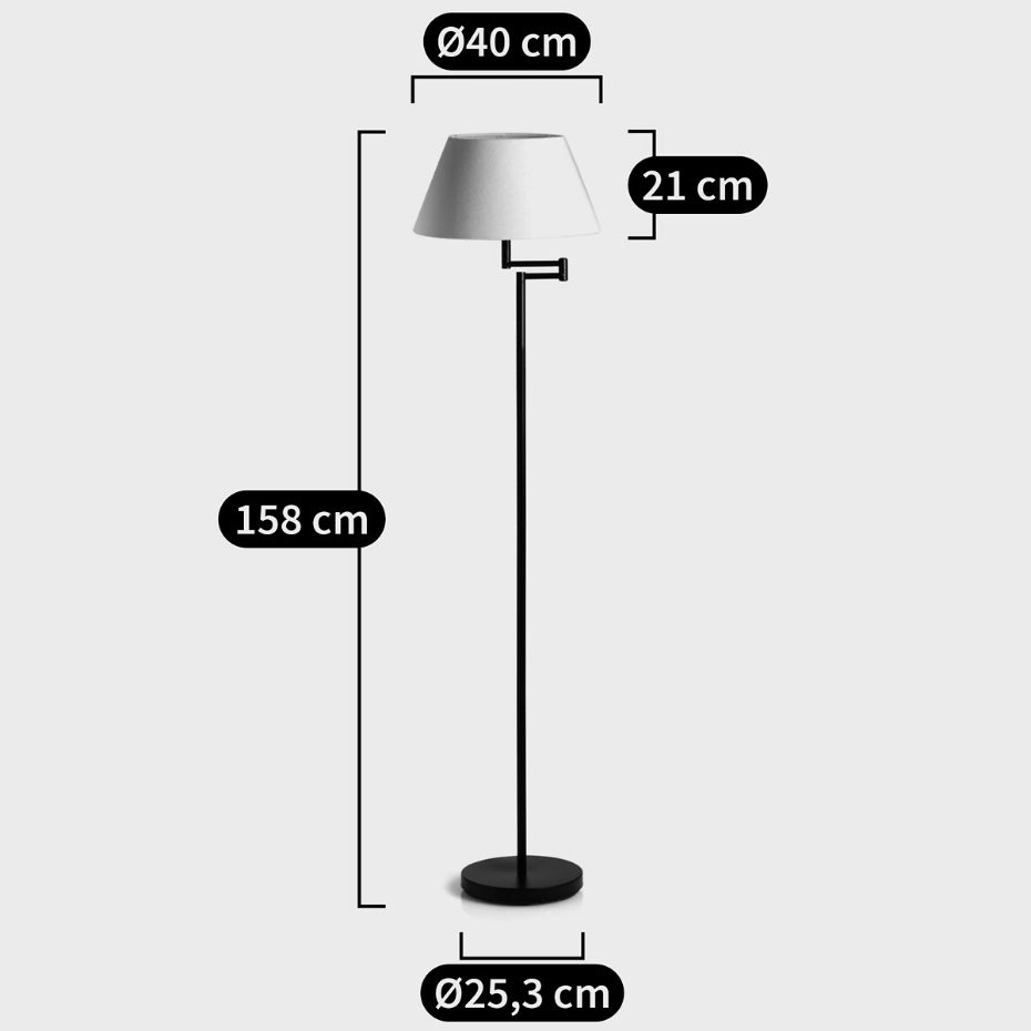 Lampadaire bras articulé, Nyna