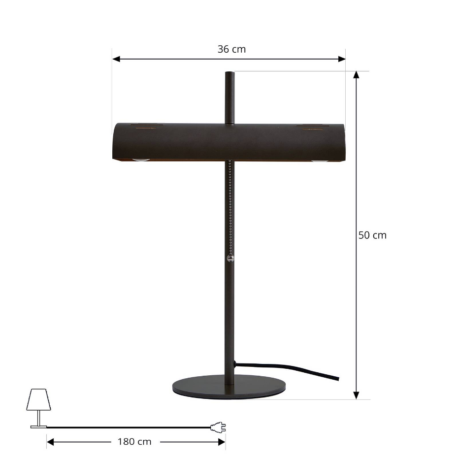 Lampe à poser en métal moderne, Nysira