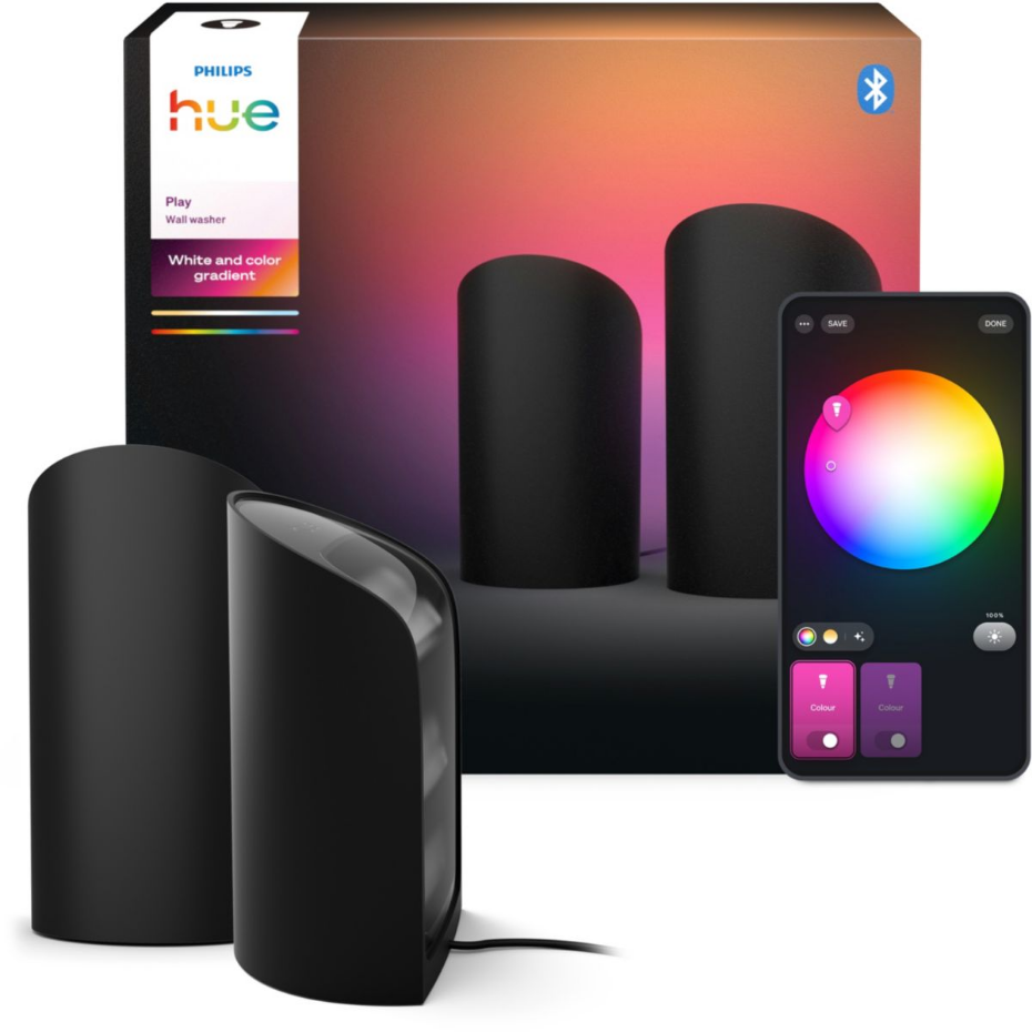 Lampe connectée Hue Play Wall washer 2-pack noir