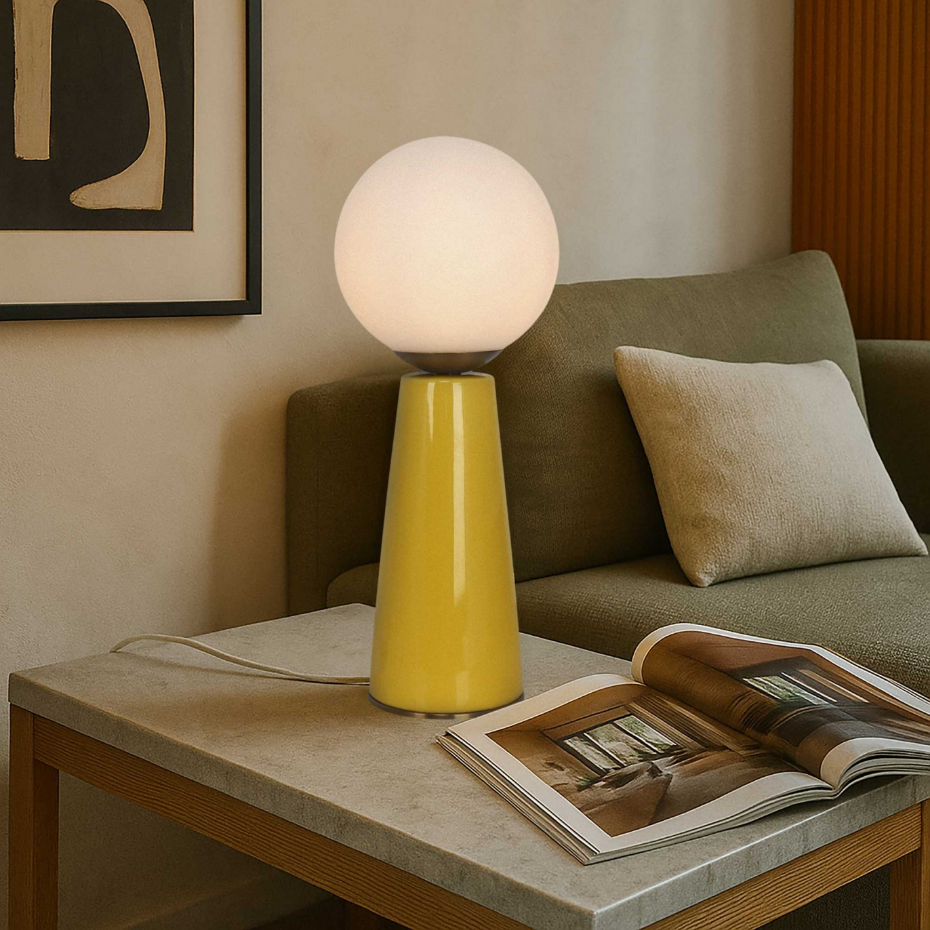 Lampe à poser en céramique & verre & métal, COLYNE
