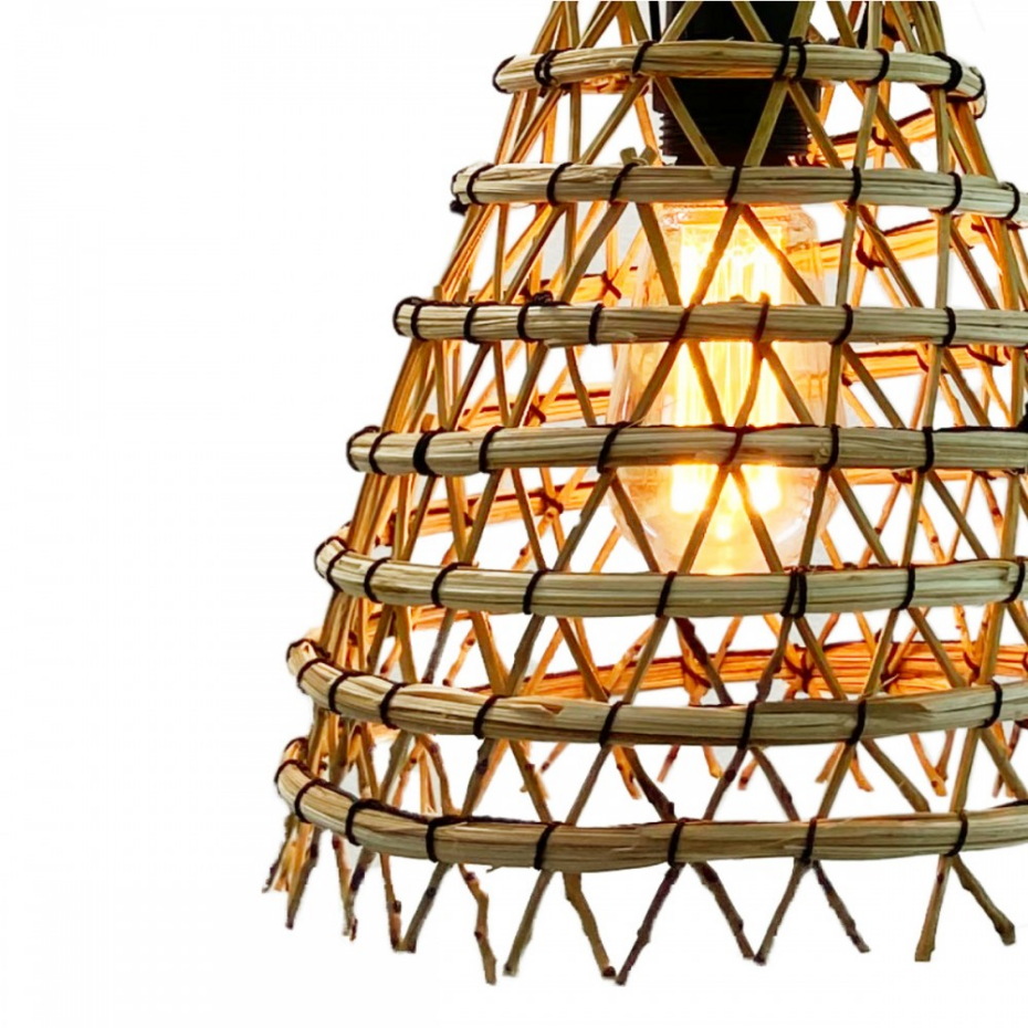 Suspension tressée en fibres de palmier, K20