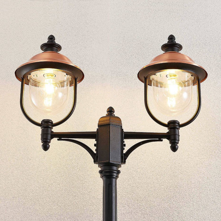 Lampadaire extérieur en aluminium vintage