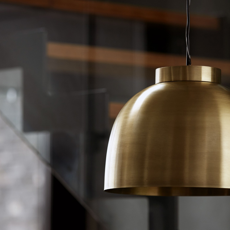 Lampe suspension laiton medium Bowl
