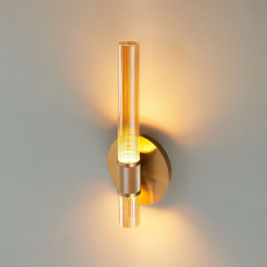Applique LED en verre strié chic - CYLLIA