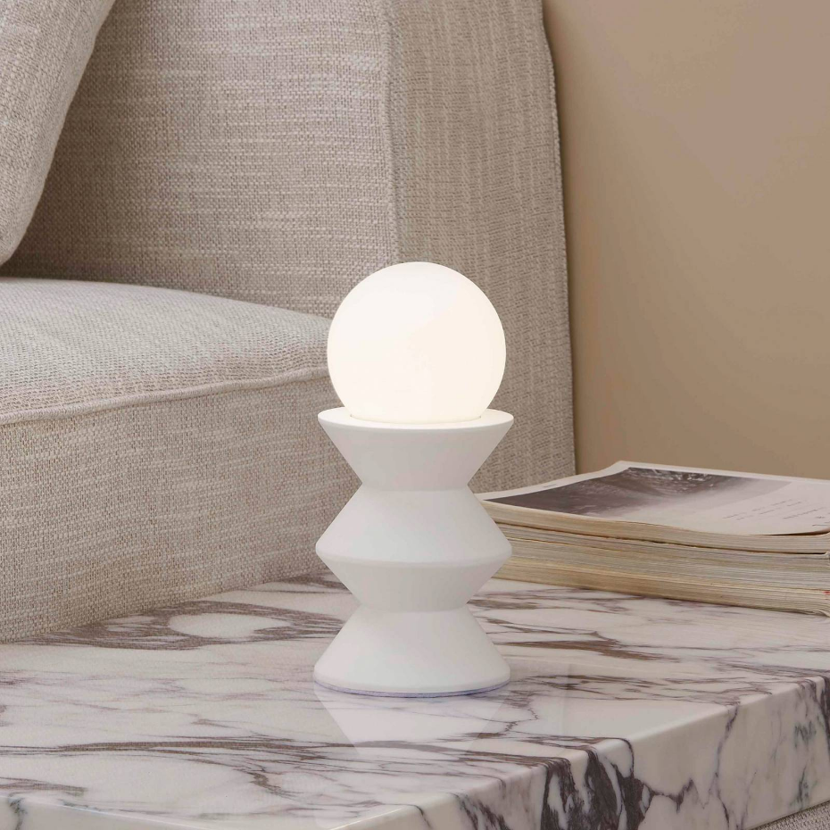 Lampe à poser en plâtre moderne, Nielson