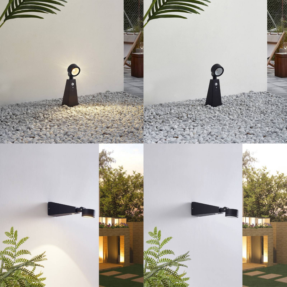 Lampe solaire en aluminium moderneLED, Raide