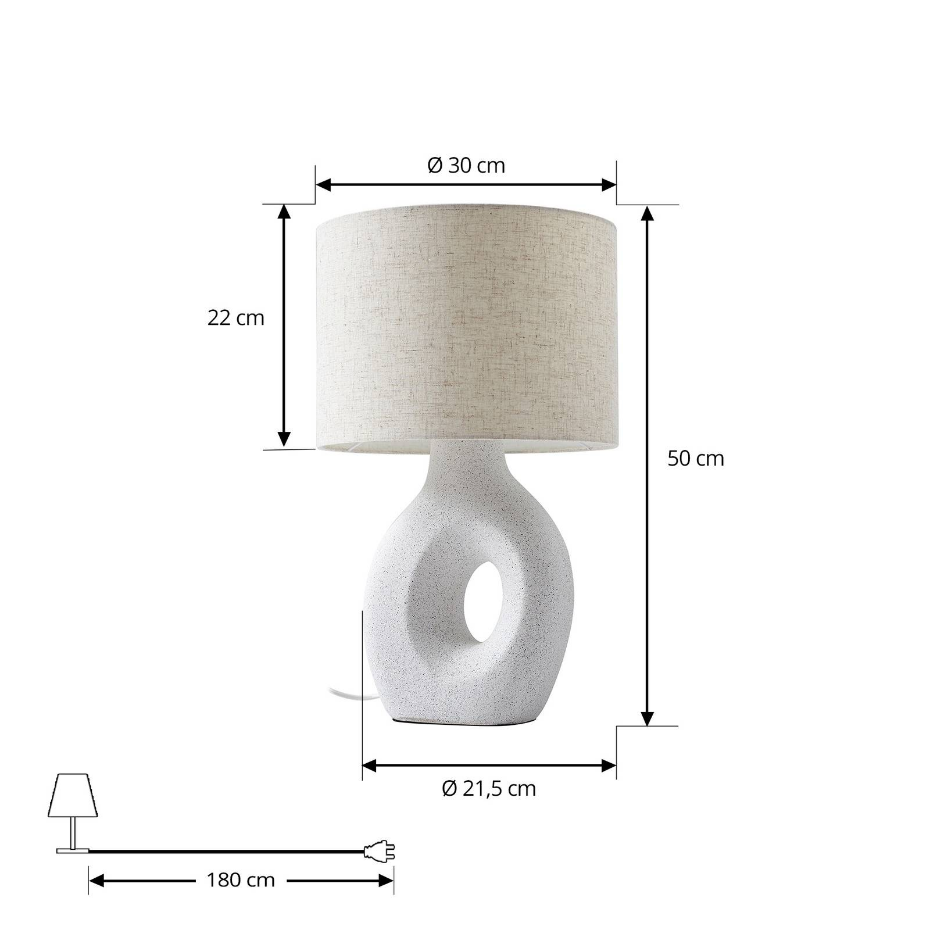Lampe à poser en textile scandinave