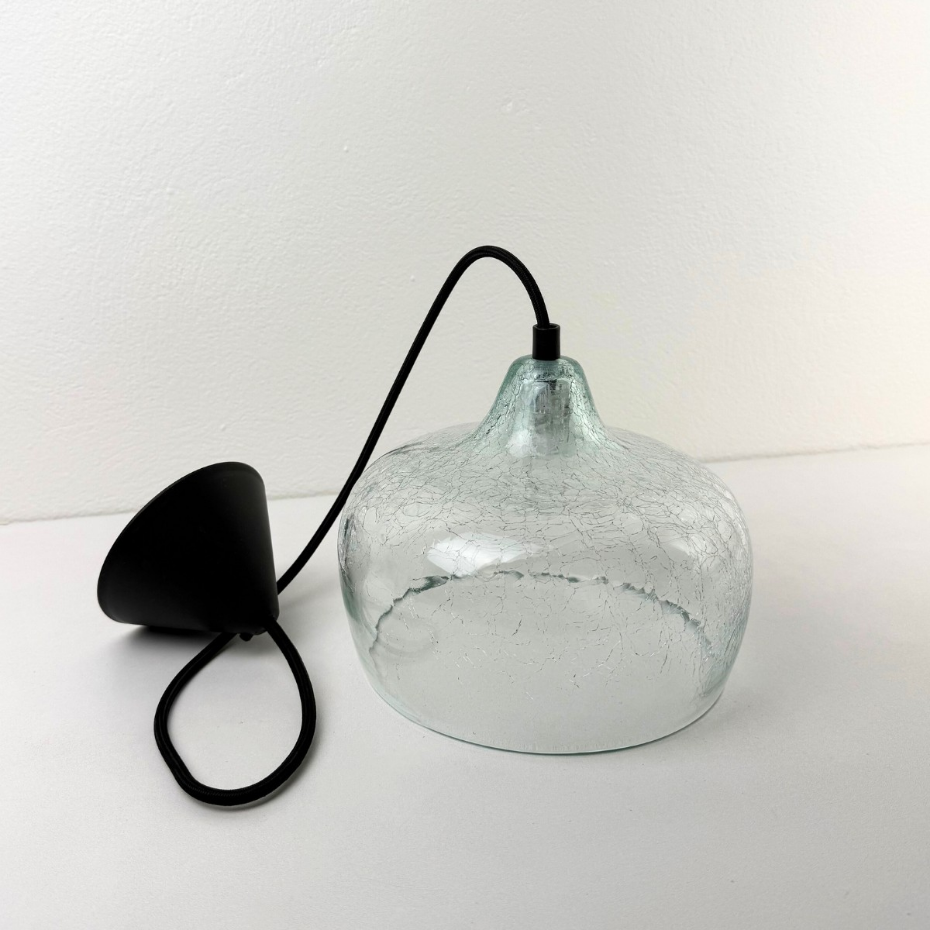 Suspension en verre soufflé craquelé, IRIS