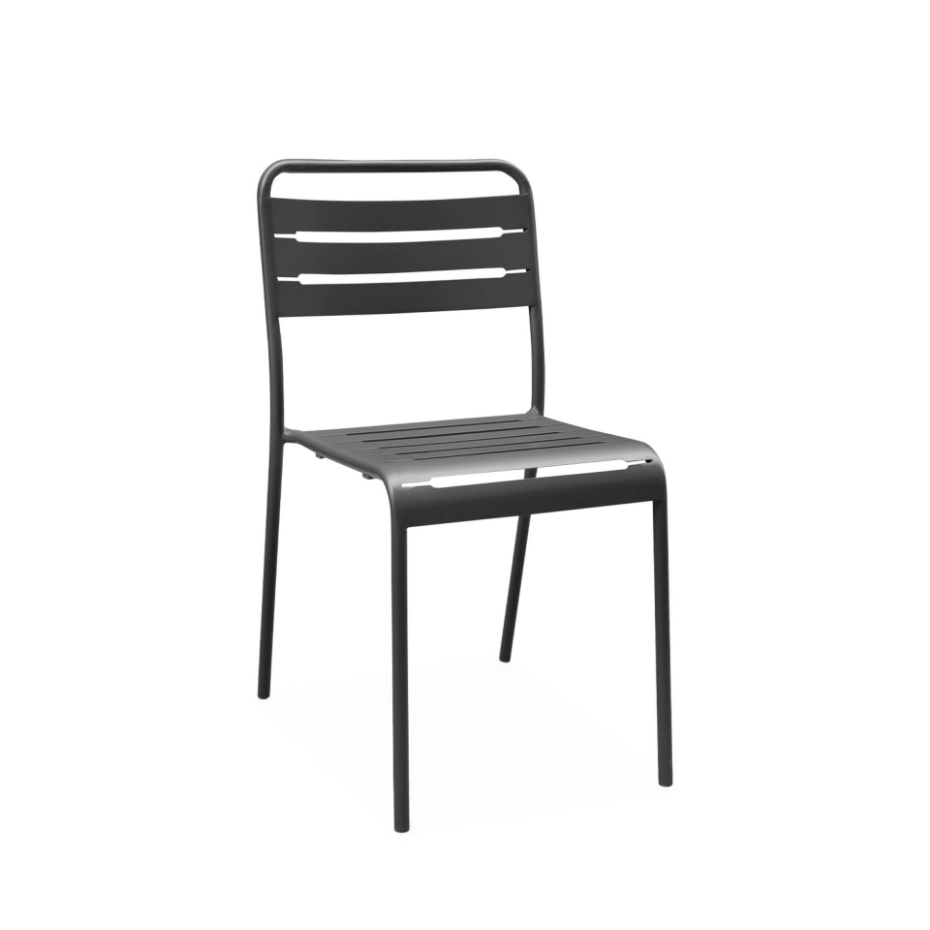 Table de jardin pliante métal + 6 assises AMÉLIA