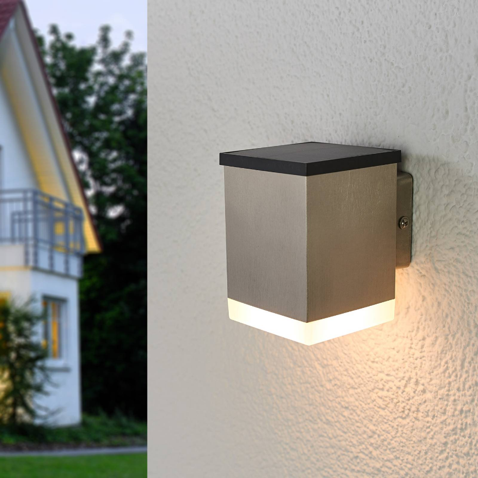 Lampe solaire extérieure en inox moderneLED