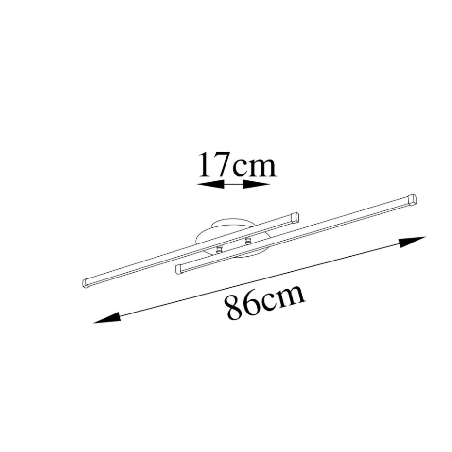 Plafonnier design 2 barres LED VIESTE