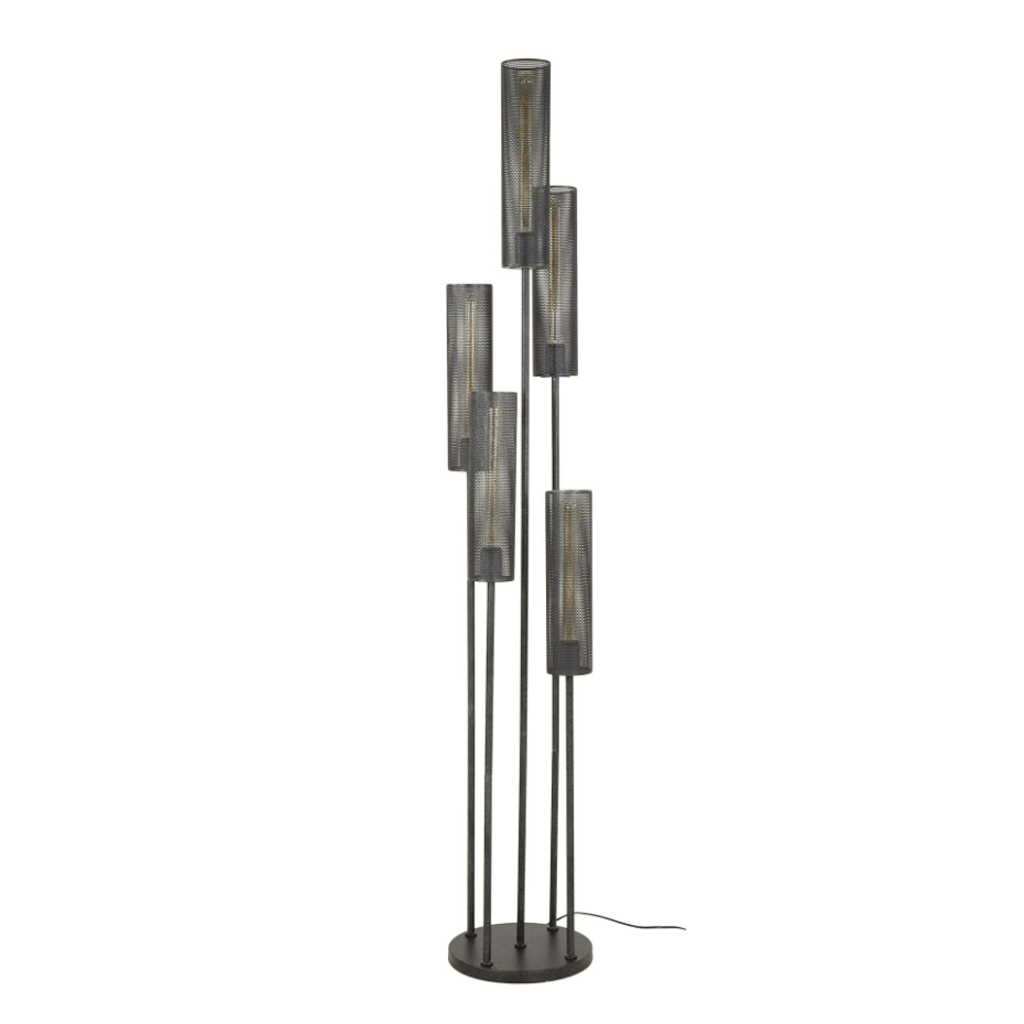 Lampadaire contemporain grillagé 5 abat-jour RALF