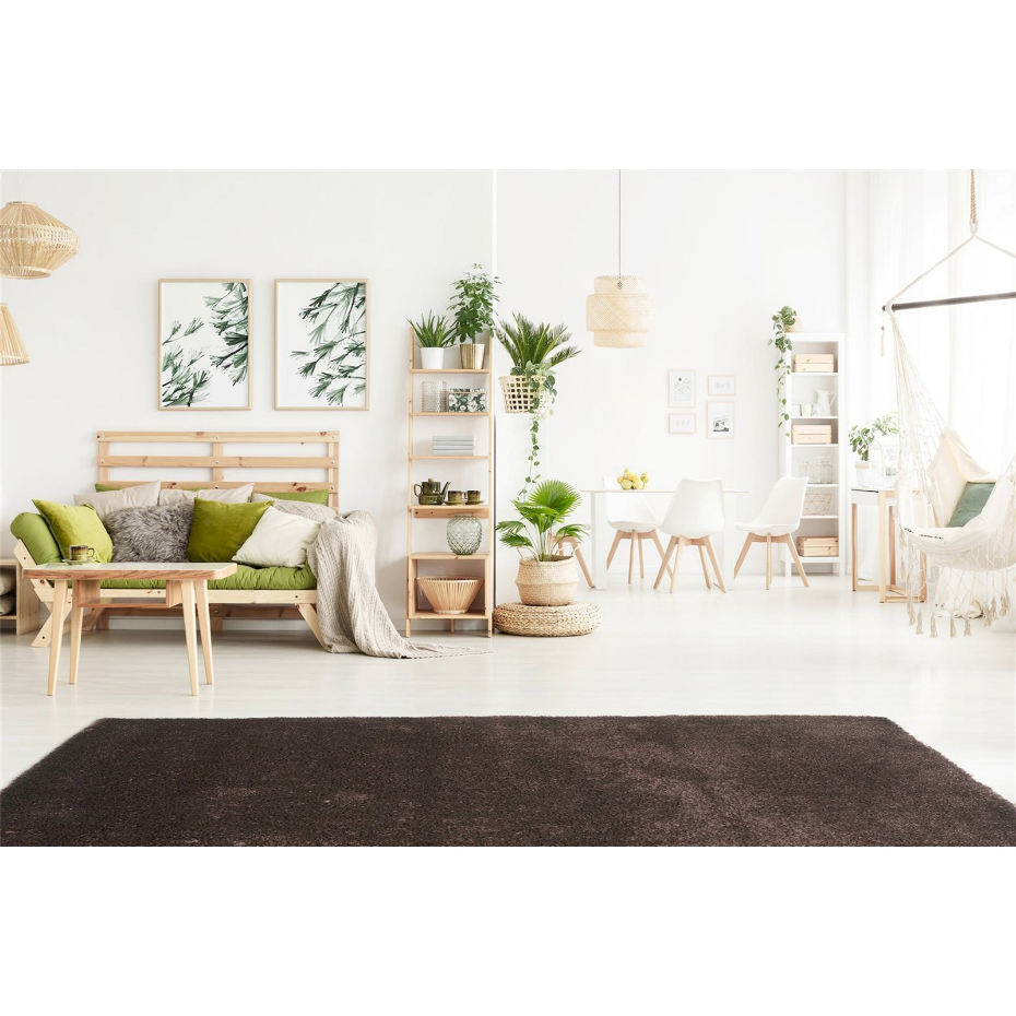 Tapis shaggy en polyester rectangulaire