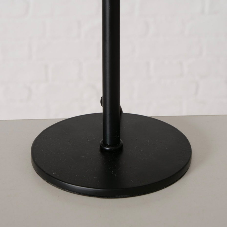 Lampe à poser champignon en métal noir 18x18x41cm