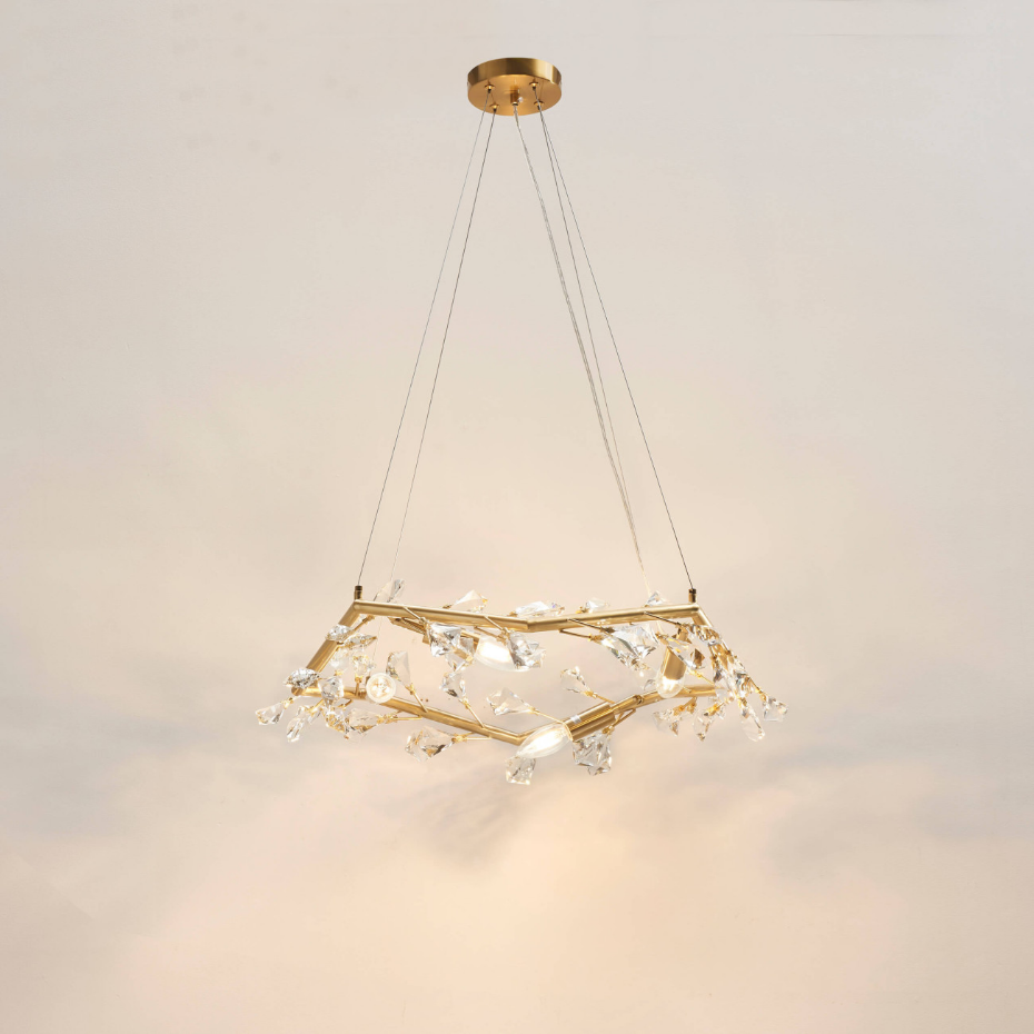 Suspension avec feuillage cristal - SOLARANA